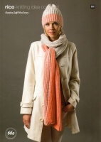 Knitting Pattern - Rico 660 - Creative Soft Wool Aran - Hat & Scarf